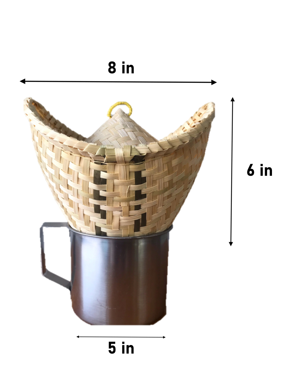 Set Sticky Rice Steamer Mini Basket Lid Bamboo Thai Jar Lao Cookware Vintage Food Kitchen Mini Handicraft Camping Vintage Cooker Steamed