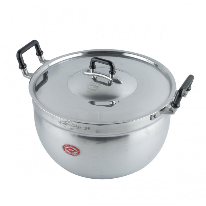 Thai Cooking Pot Set Crocodile Brand Traditional Aluminum Set 9 pieces Size 16-32 cm