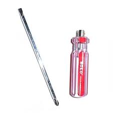 SOLO Screwdriver 4-Inch Magnetic 2in1 Head Phillips Cross Head and Slotted Flatted Head Tools Interchangeable Strength