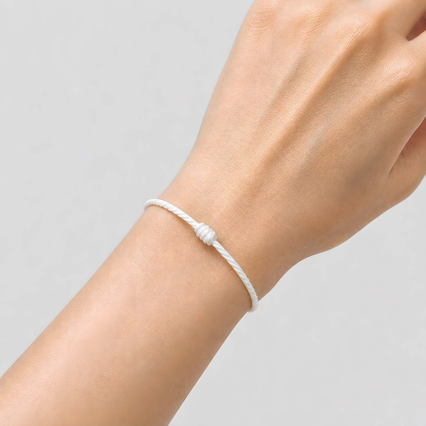 Sai Sin Thai Sacred Thread Wrist White Cotton