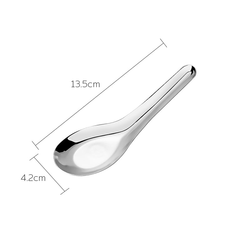 Zebra Spoon Pack of 12 Stainless Steel Thai Chinese Asian Rice Soup High Quality